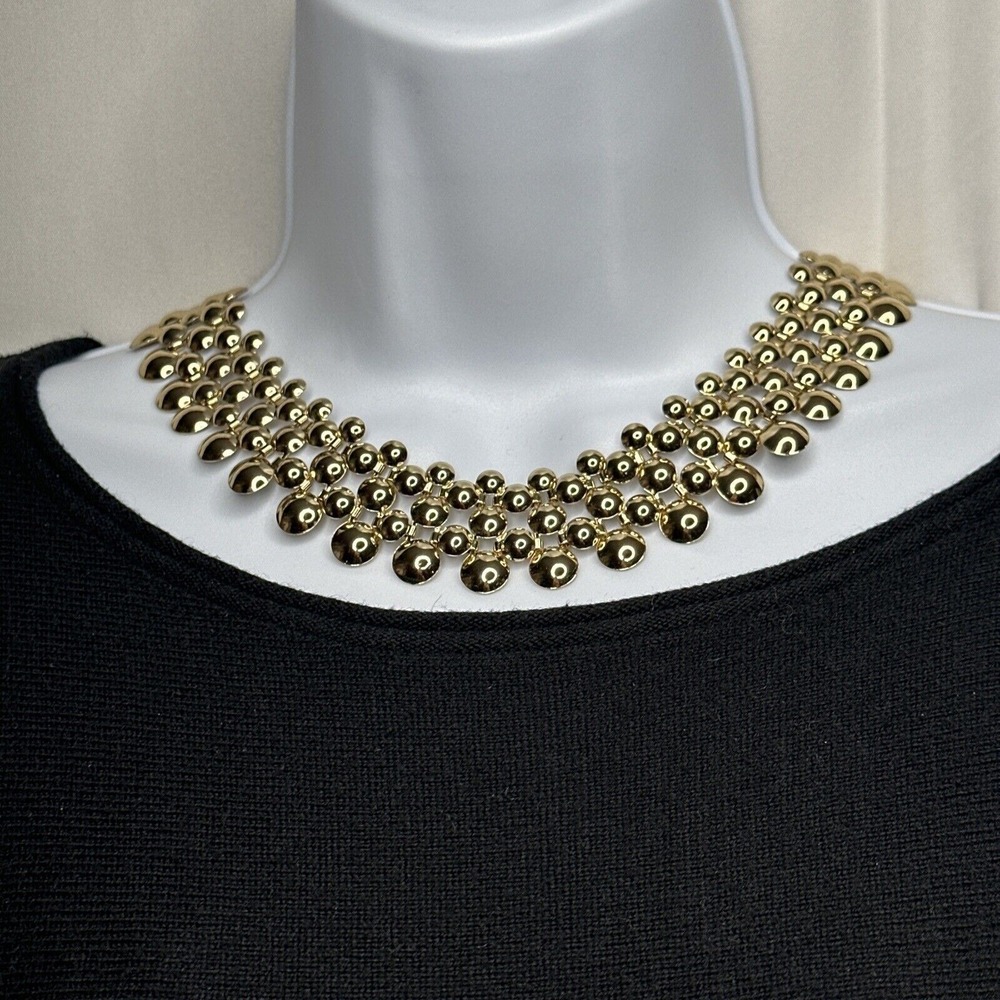 Avon Necklace 80's Style Choker Beautiful Color Shofel Bros SHB Gold Tone
